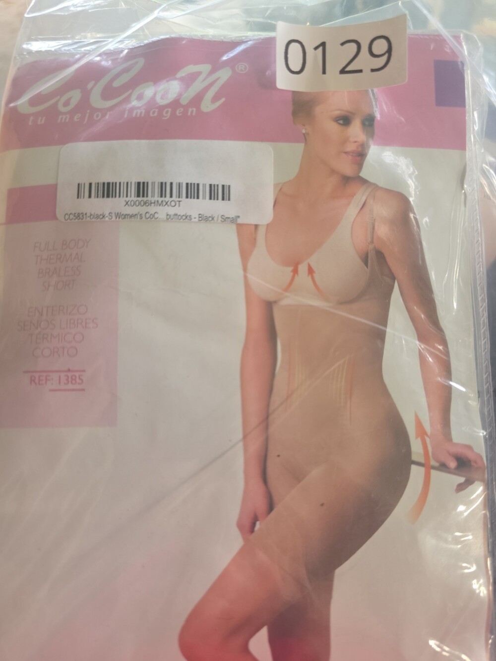 Co'coon Linea Light Full Body Thermal Braless Short Shaper (Ref: 1385) Small